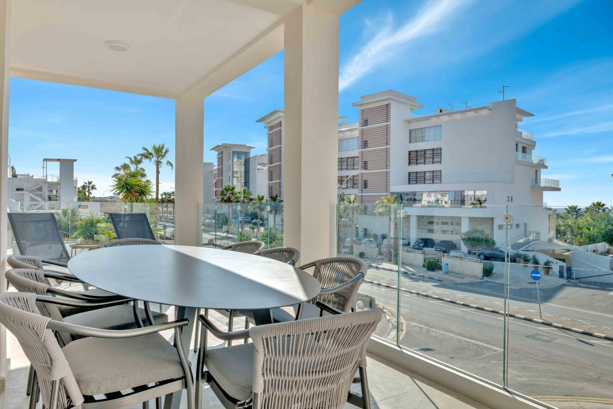 شقة Phaedrus Living: Seaview Luxury Flat Limnaria 150 بافوس المظهر الخارجي الصورة